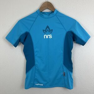 NRS H2Core Short Sleeve Rashguard Blue Womens S Small